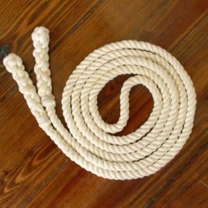 Natural Undyed Jump Rope with Hand-Spliced Handles